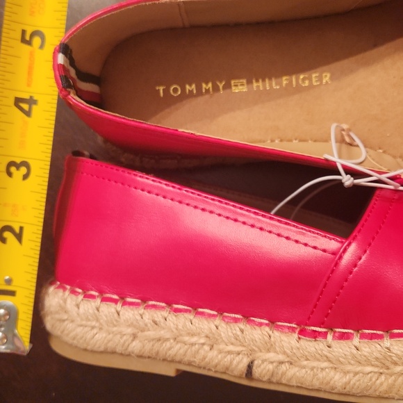Tommy Hilfiger Bold Red Slip-On Espadrilles 6 1/2 Size - Picture 16 of 17